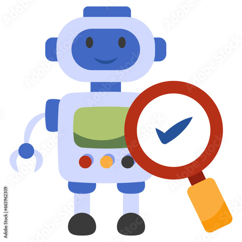Premium design icon of robot analysis 