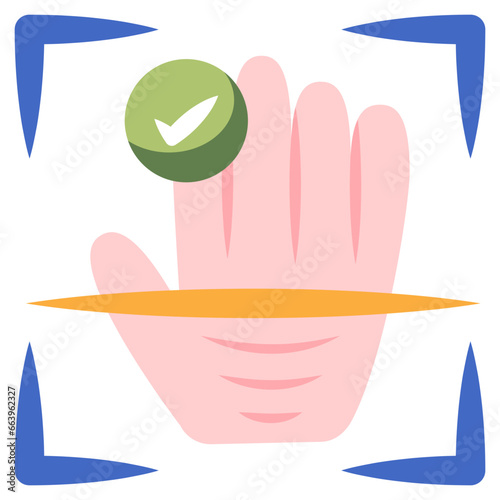 Perfect design icon of hand scanning