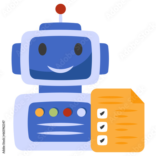 Creative design icon of robotic list