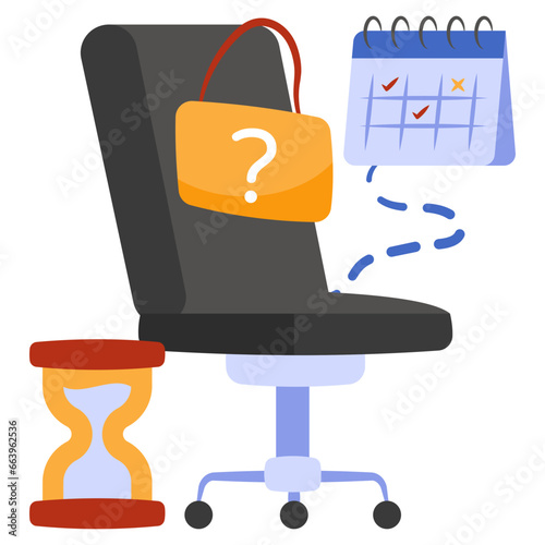 Trendy vector design of seat vacant