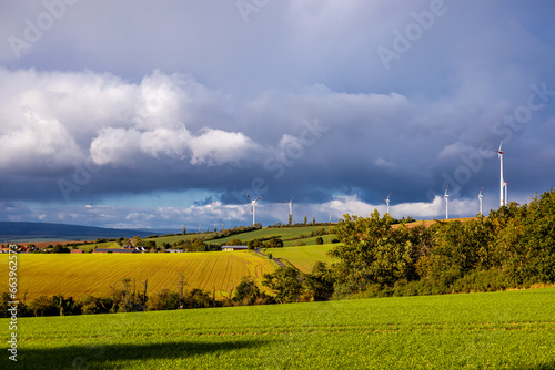 Herbstliche Wanderung durch den Naturpark der Hohen Schrecke im Kyffhäuser - Thüringen - Deutschland photo