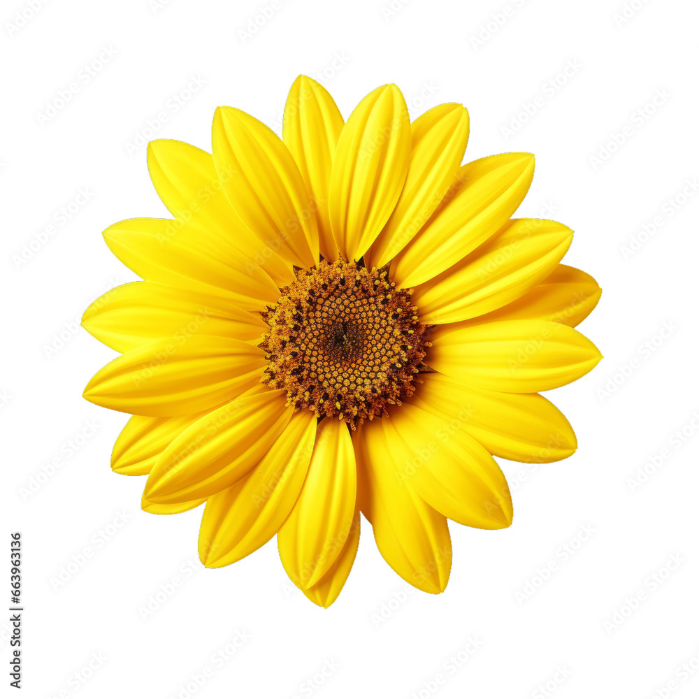 Fototapeta premium yellow sunflower isolated