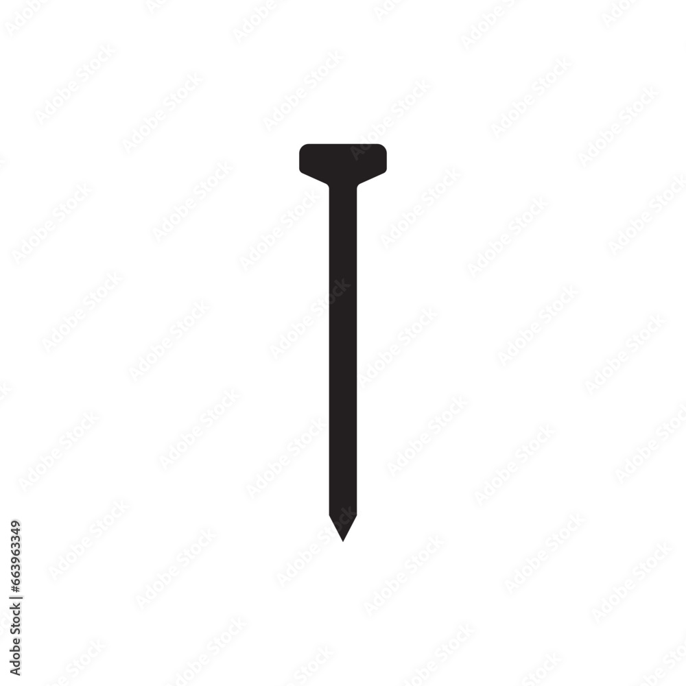 Nail icon. Nail flat sign design. Nail symbol vector pictogram. UX UI icon Nail icon. Nail flat sign design. Nail symbol vector pictogram. UX UI icon