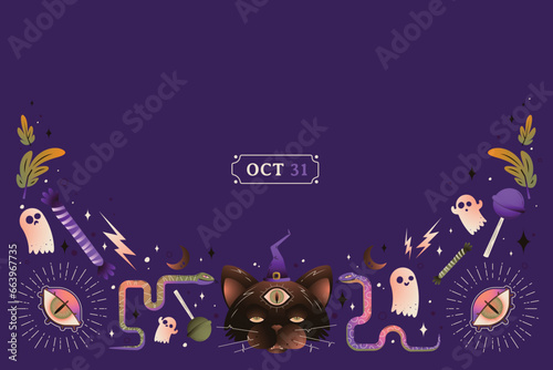 gradient background halloween season design vector illustration