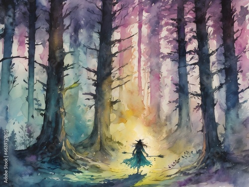 Paintings of fairies or witches in the forest are powerful.