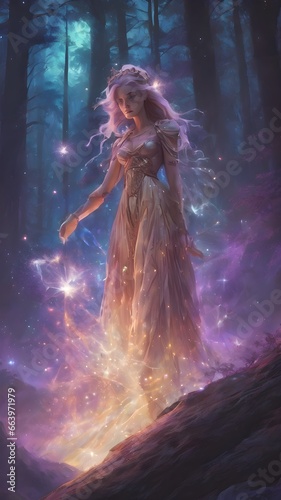 Paintings of fairies or witches in the forest are powerful.