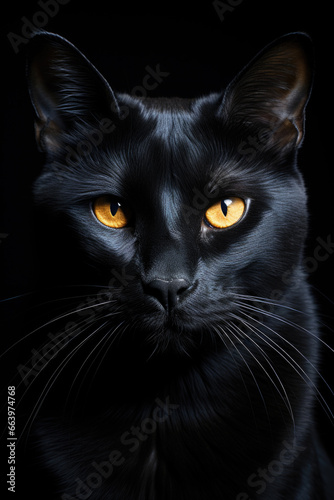 Katze Schwarz Porträt