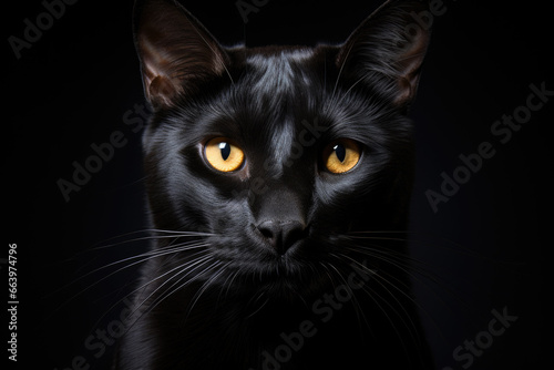 Katze Schwarz Porträt © Fatih