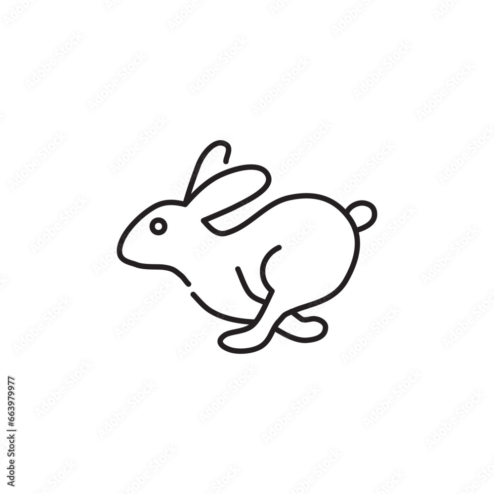 Obraz premium Rabbit icon. Hare flat sign design. Rabbit symbol bunny pictogram. Hare icon. Rabbit sign. UX UI icon