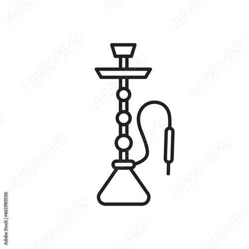Shisha icon. Hookah flat sign design. Shisha vector symbol pictogram. UX UI icon nargile