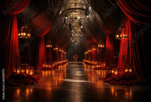 royal red curtains