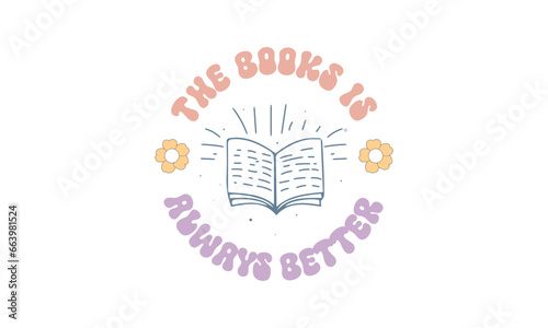 Retro Book Lover Quotes SVG Design, Book Lover SVG Cut Files, Book quotes SVG, Library SVG, Book Lover T-shirt Design, Book Nerd SVG