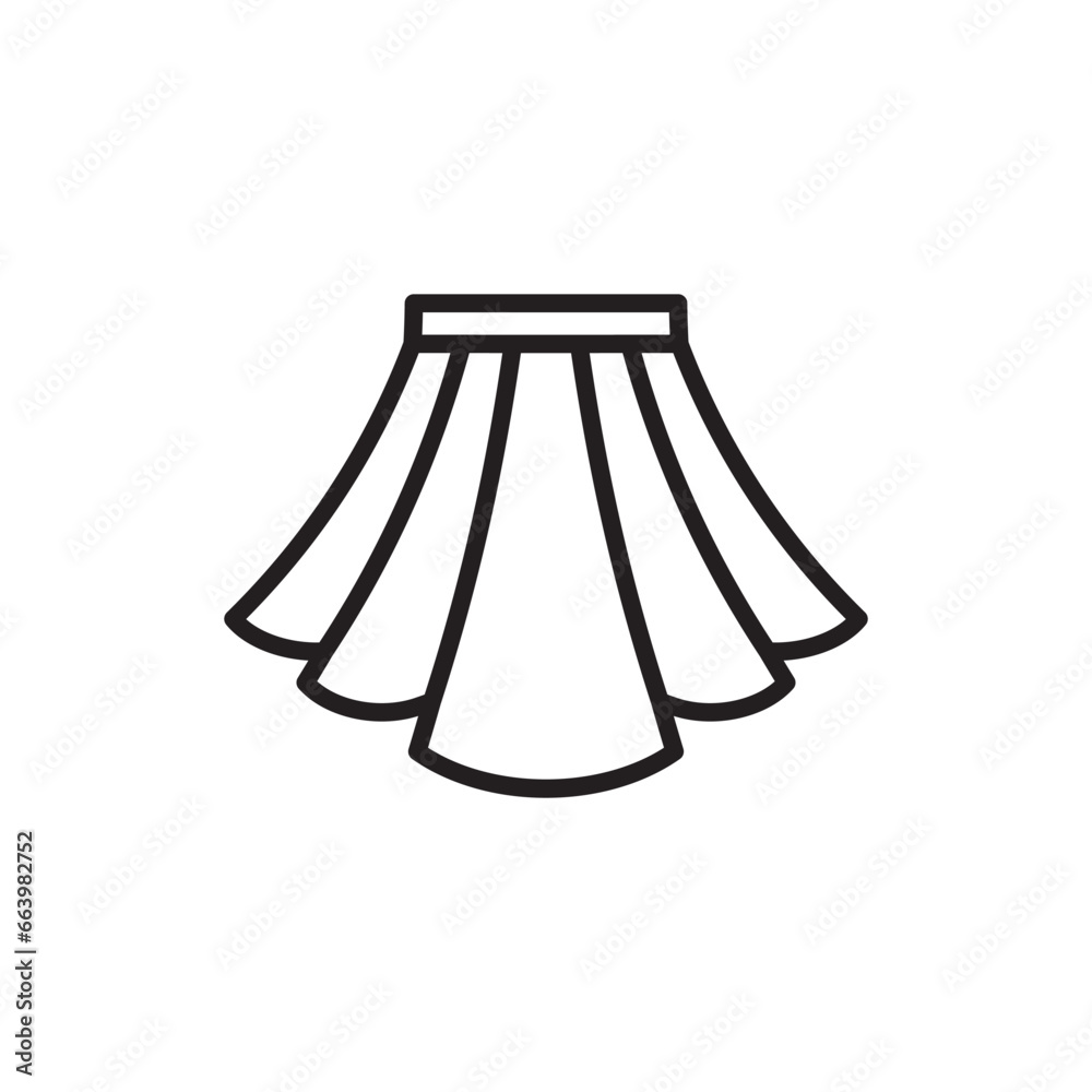Skirt icon. Skirt flat sign design. Skirt vector symbol pictogram. UX UI icon Skirt icon. Skirt flat sign design. Skirt vector symbol pictogram. UX UI icon