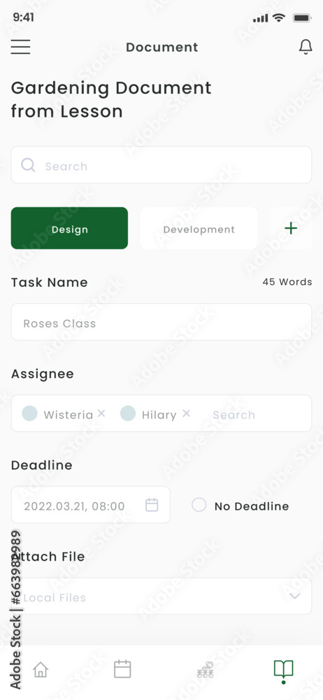 Gardening class, planting academy and horticulture School Green App UI Kit Template Gardening class, planting academy and horticulture School Green App UI Kit Template