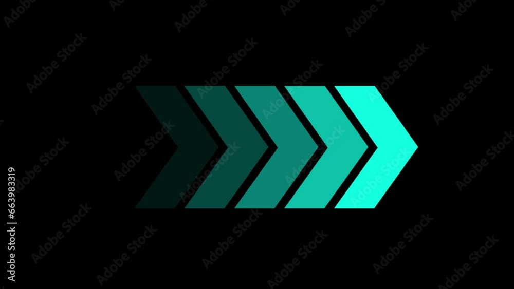 Arrow Loop Animation direction concept.colorful arrow icon concept.