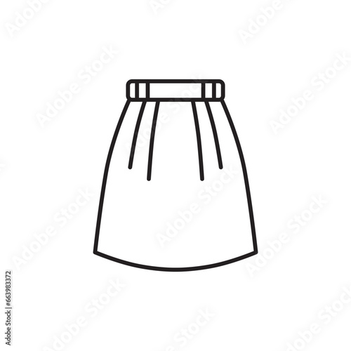 Skirt icon. Skirt flat sign design. Skirt vector symbol pictogram. UX UI icon 
