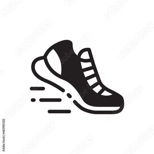 Sneakers icon. Sneakers flat sign design. Sneakers symbol pictogram. Sport shoe icon. Sport shoes sign. UX UI icon