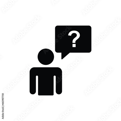 asking question speech bubble icon vector