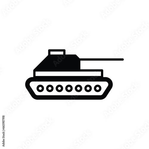 Tank vector icon. Tank flat sign design. Military tank symbol pictogram. UX UI icon