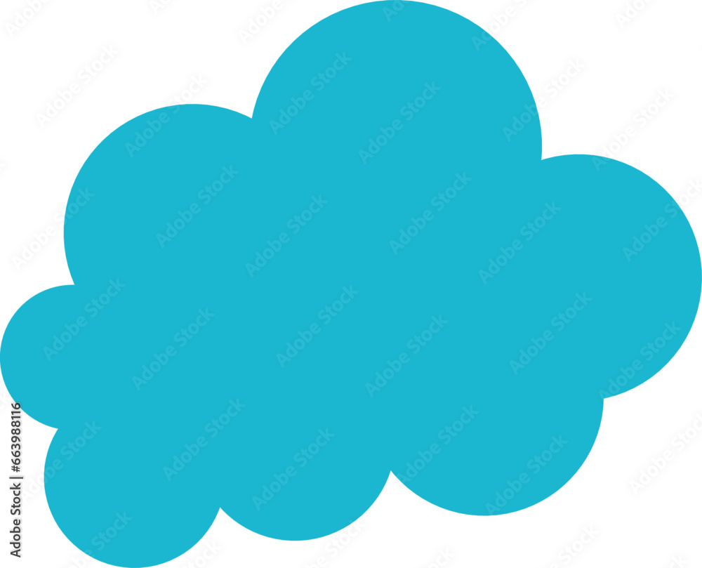 Blue silhouette of beautiful cloud Blue silhouette of beautiful cloud