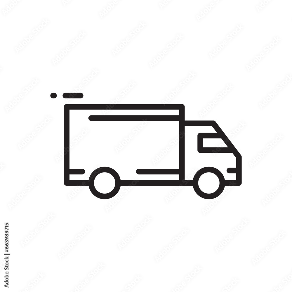 Delivery truck vector icon. Van flat sign design. Truck symbol pictogram. Lorry UX UI icon Delivery truck vector icon. Van flat sign design. Truck symbol pictogram. Lorry UX UI icon