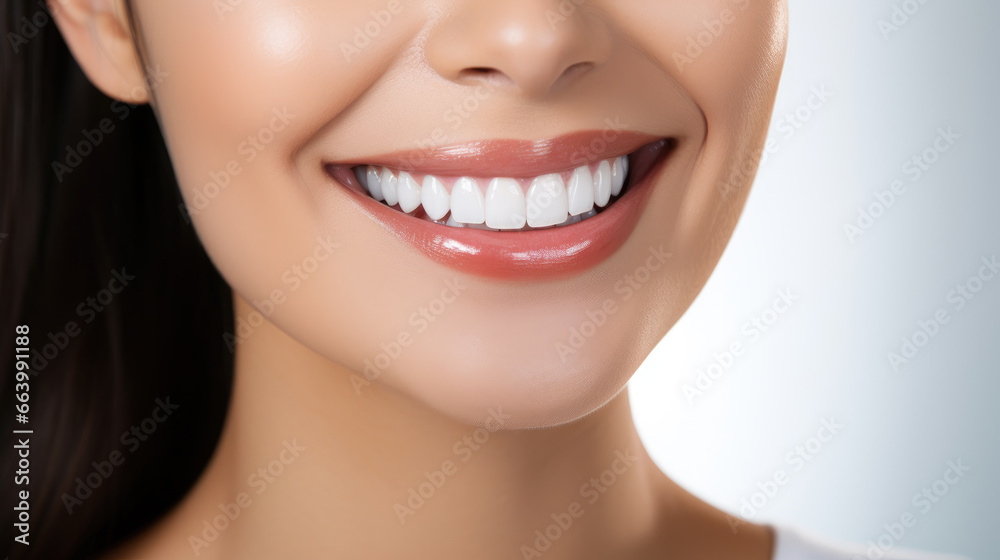 Obraz premium A woman's smile. Healthy teeth.