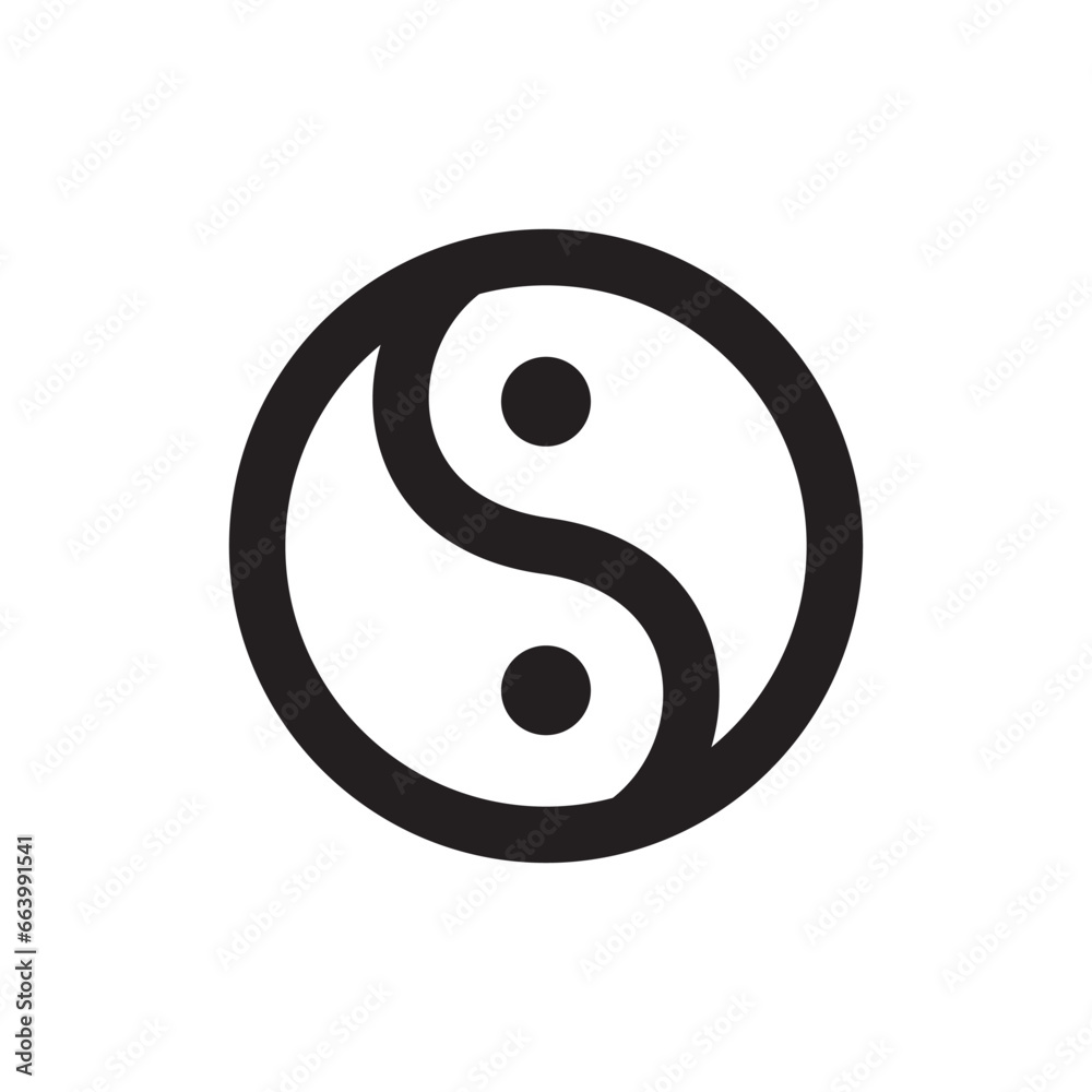 Yin yang icon. Yin-yang flat sign design. Yin ang Yang symbol pictogram. UX UI icon Yin yang icon. Yin-yang flat sign design. Yin ang Yang symbol pictogram. UX UI icon