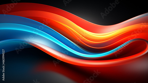 Abstract Glowing retro waves vector background 3d Rendering