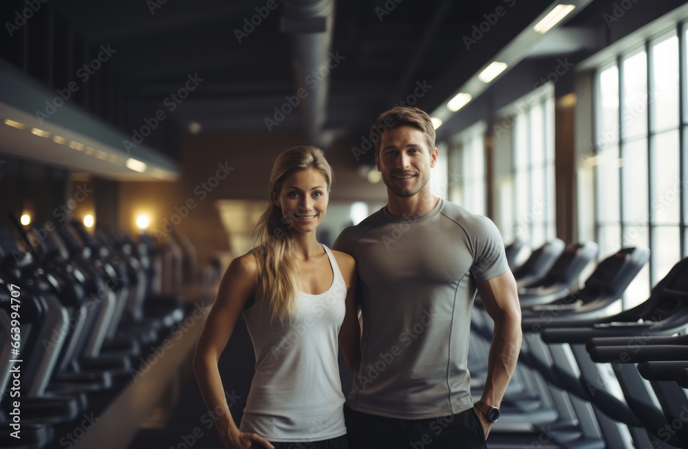 Fitness enthusiasts at the gym Fitness enthusiasts at the gym