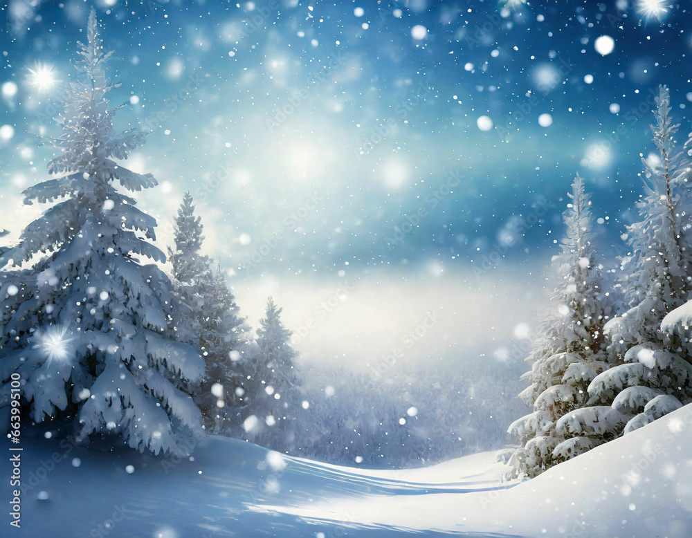 Festive Wonderland A Christmas Scene Aglow with Bokeh Magic