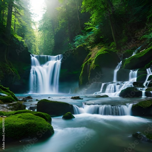 waterfall in the jungle