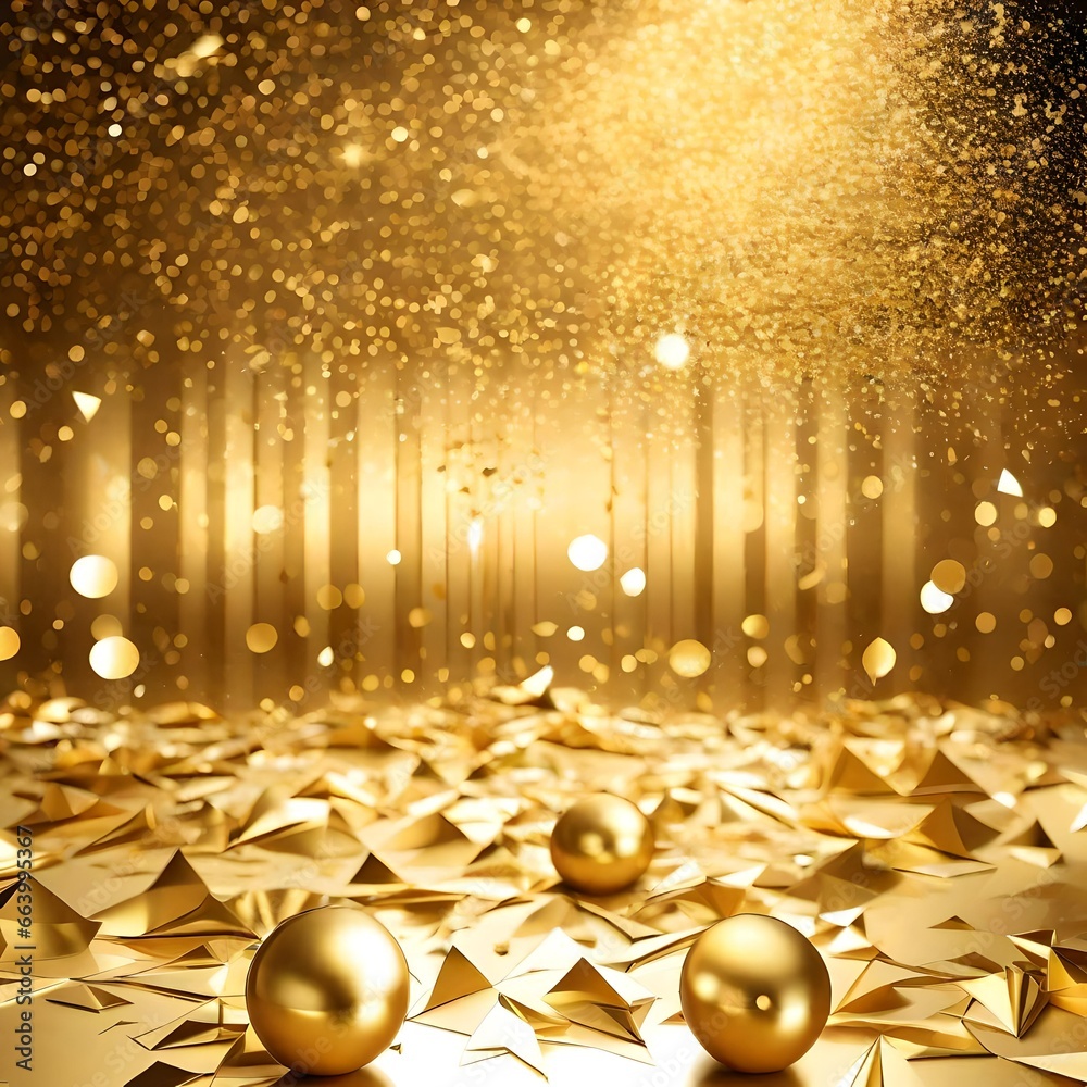 golden christmas/ New Years background, Generative AI golden christmas/ New Years background, Generative AI