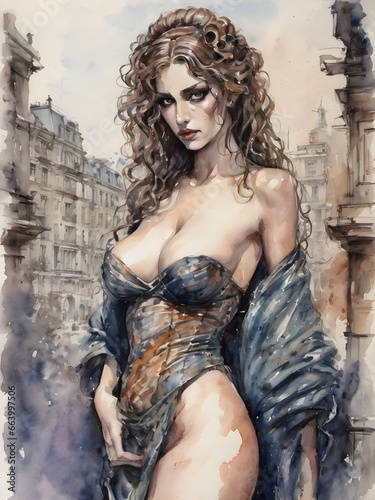 portrait of a woman in a dress