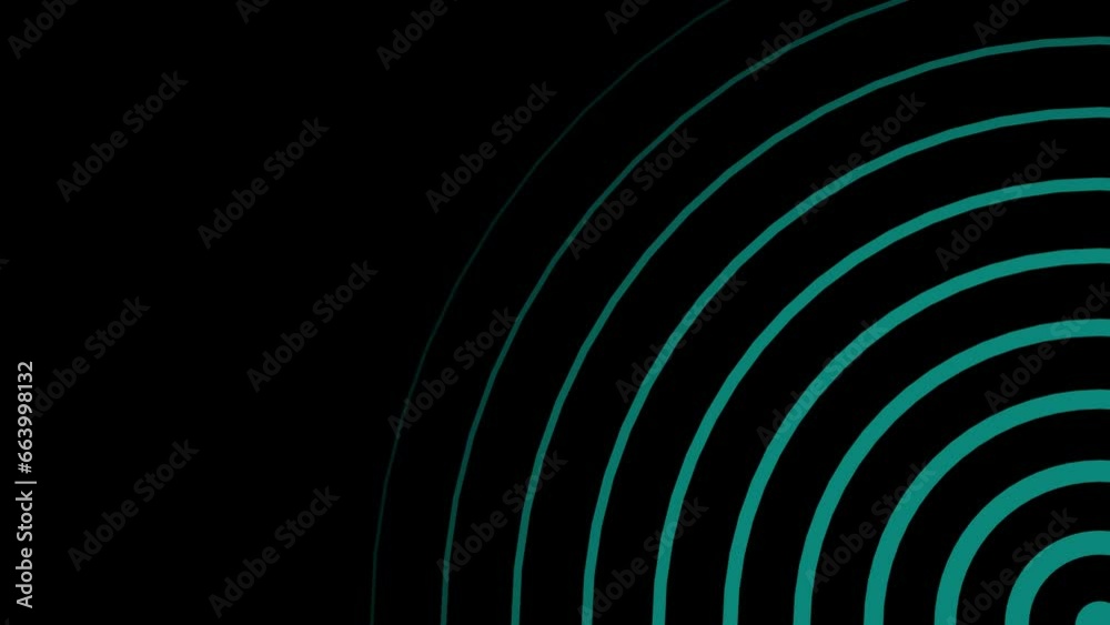 A green color radio waves animation background.loop out concept. A green color radio waves animation background.loop out concept.