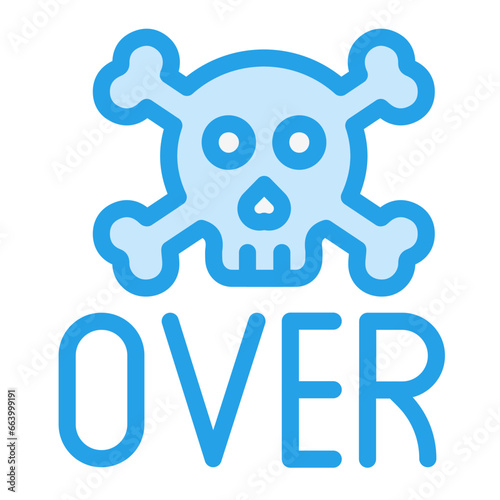 Game over Vector Icon Design Illustration