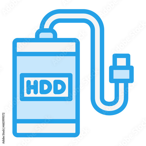 External hard drive Vector Icon Design Illustration