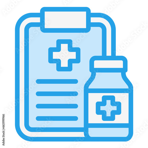 Medical Prescription Vector Icon Design Illustration