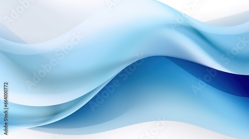 Futuristic abstract 3D light blue wavy curved lines background. Modern gradient illustration, minimal. Digital drawing for interior design, fashion textile, wallpaper, website