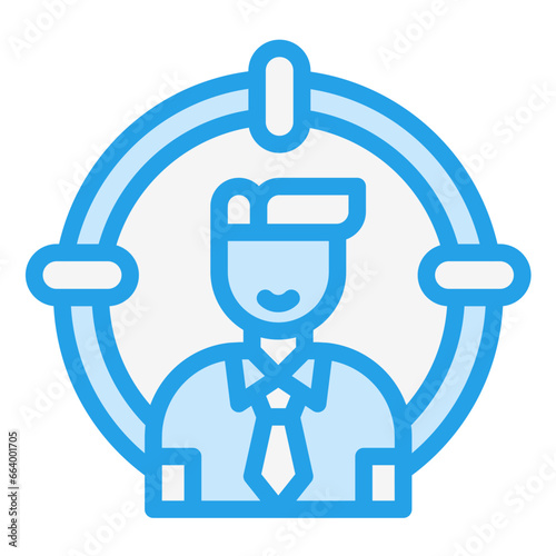 Head Hunting Vector Icon Design Illustration