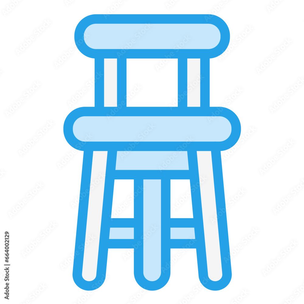 Bar Stool Vector Icon Design Illustration Bar Stool Vector Icon Design Illustration