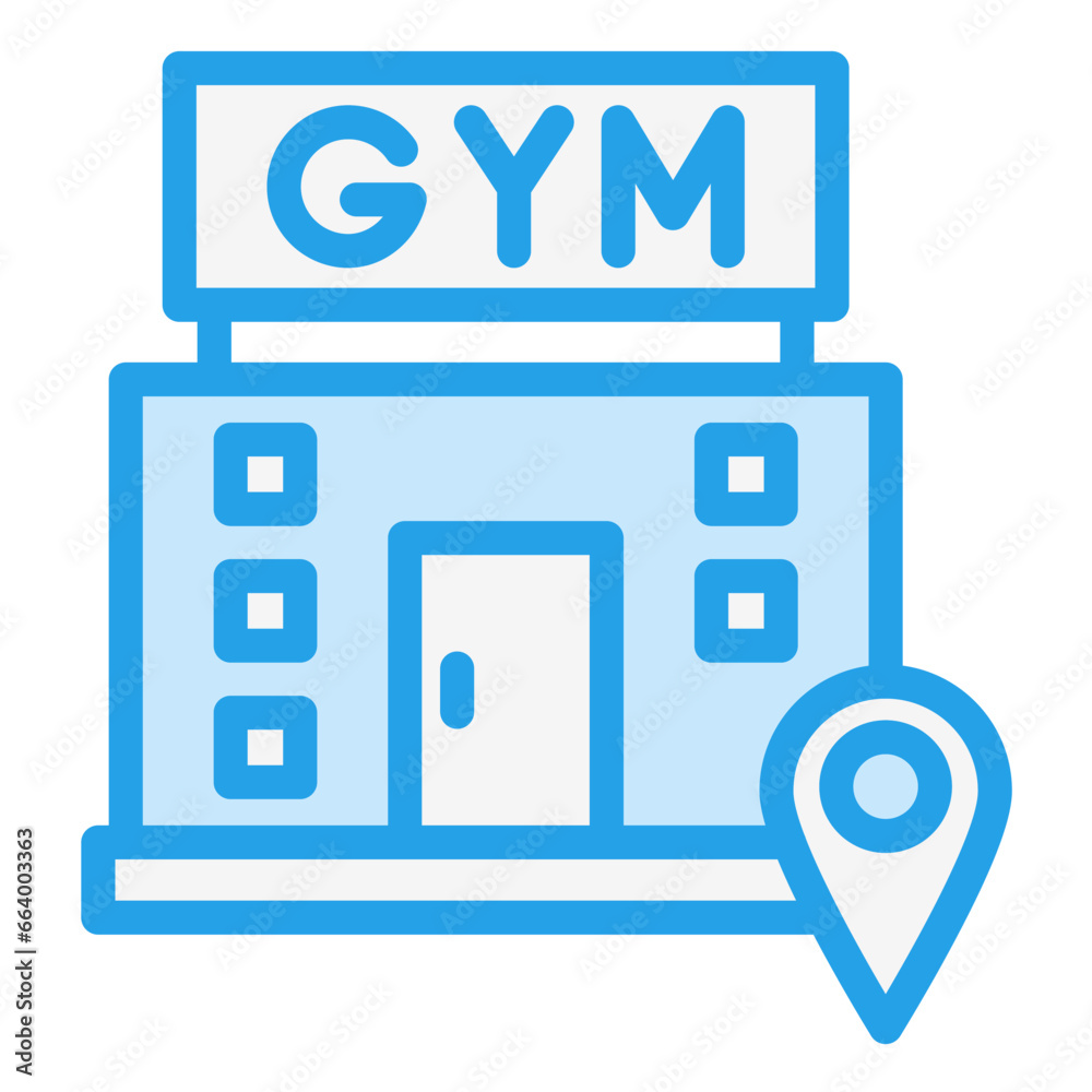 Gym Location Vector Icon Design Illustration Gym Location Vector Icon Design Illustration
