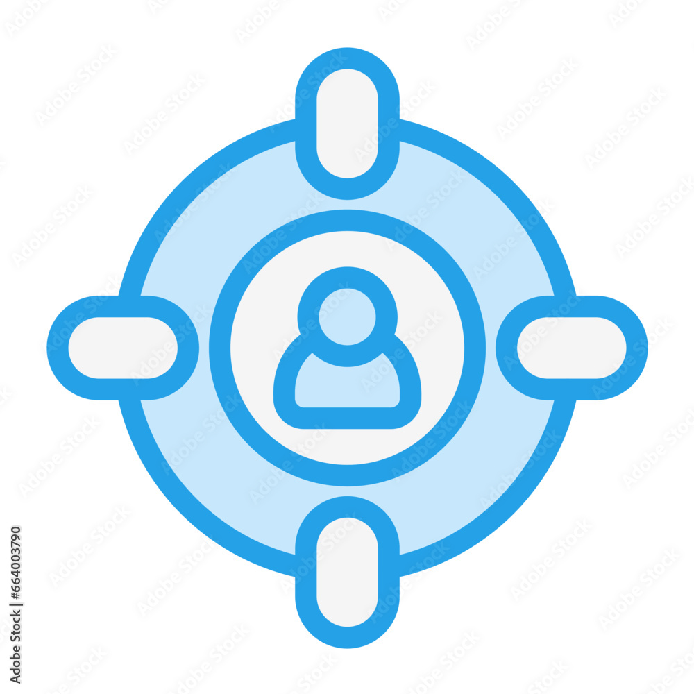 Target audience Vector Icon Design Illustration Target audience Vector Icon Design Illustration