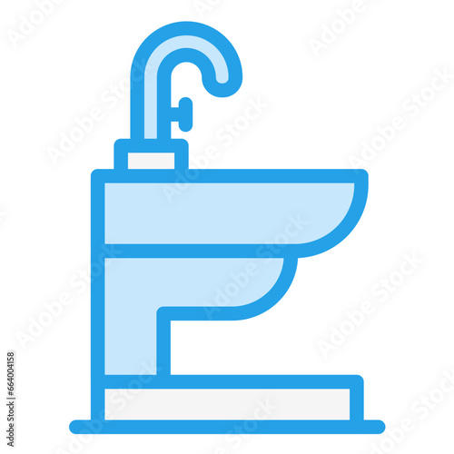 Bidet Vector Icon Design Illustration