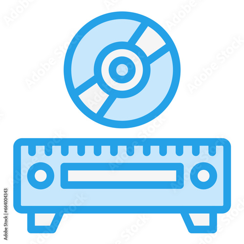 Cd Player Vector Icon Design Illustration
