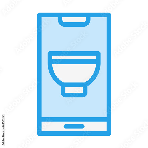 Mobile Recipe Vector Icon Design Illustration