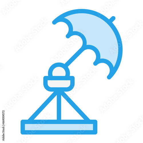 Umbrella light Vector Icon Design Illustration