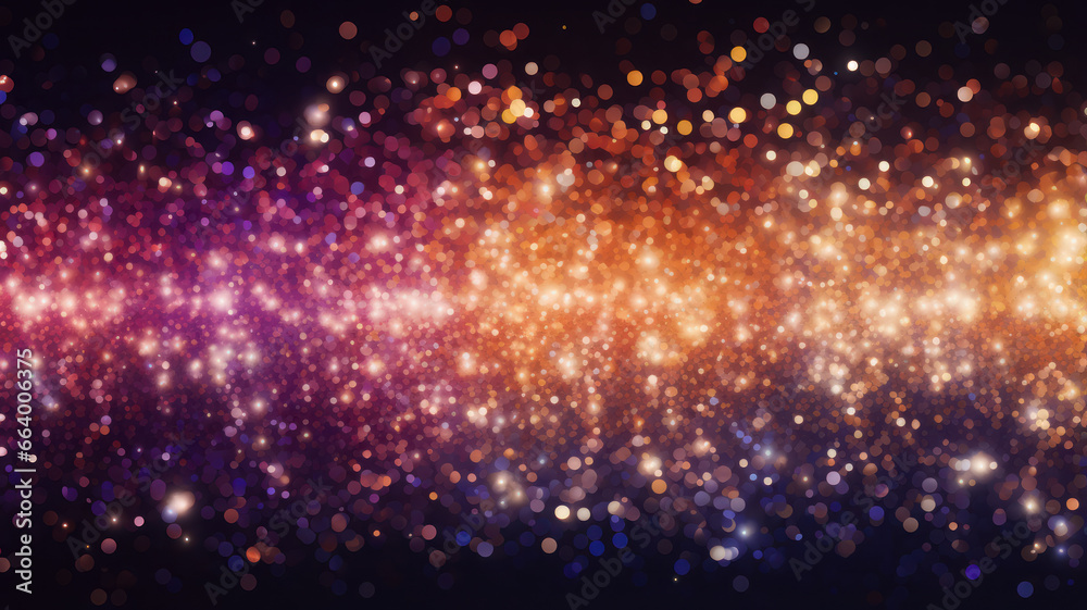 Elegant Sparkles in Light Gold and Purple Background