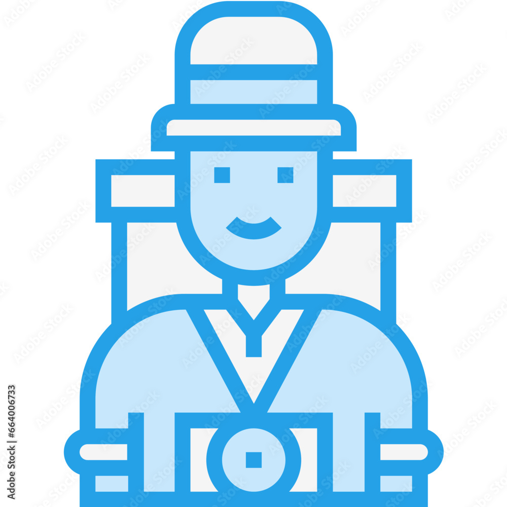Tourist Vector Icon Design Illustration Tourist Vector Icon Design Illustration