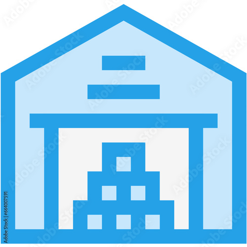Stock Warehouse Vector Icon Design Illustration