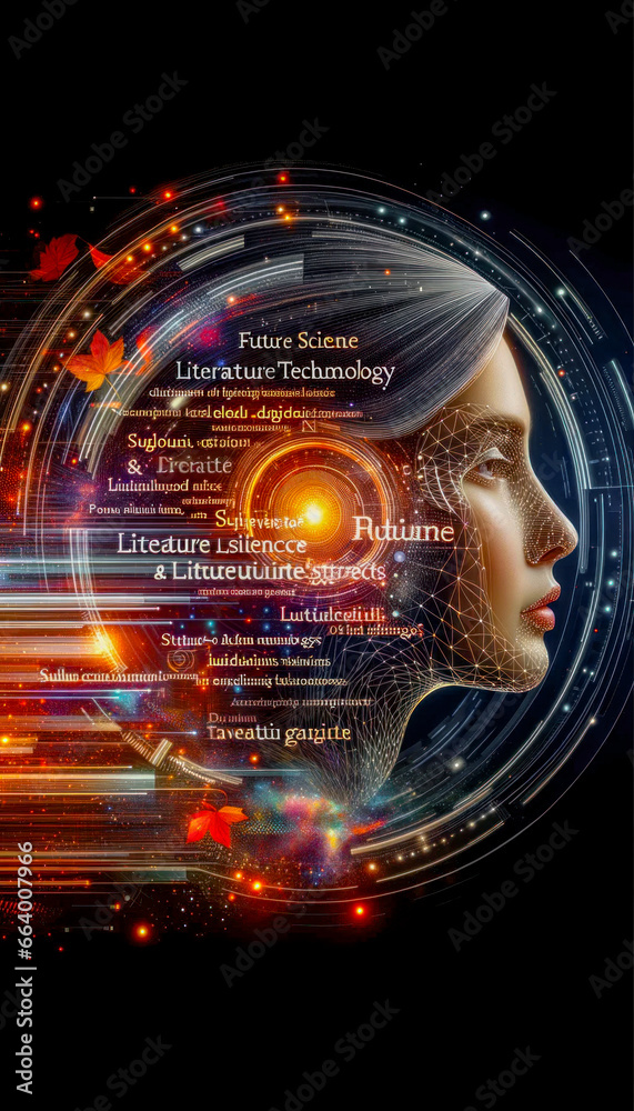Business Social Political Technological Futuristic Person Academy Mystical Symbolism Preparation for Scientific Award Collage Wallpaper Poster Cover Certificate Digital Art Brainstorming